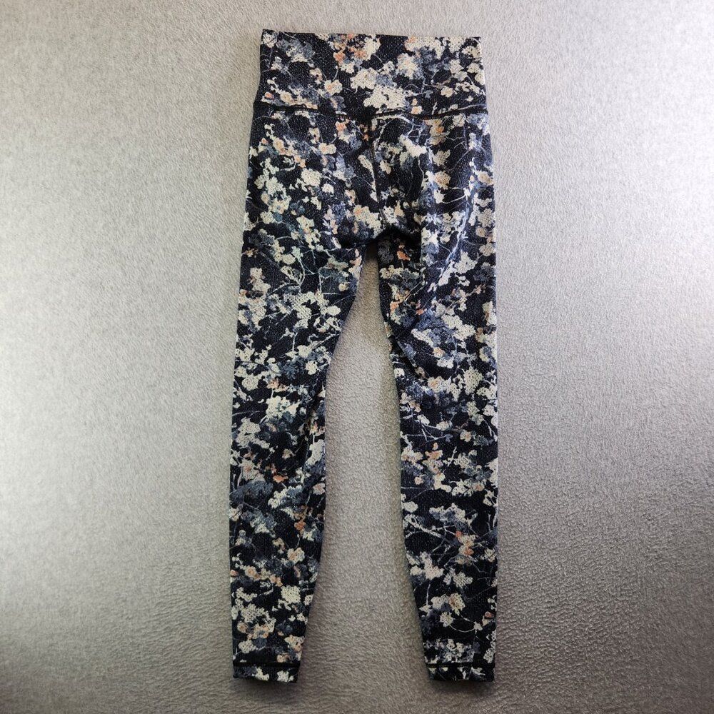 Lululemon Leggings Womens 6 Wunder Under Hi Rise Tight 28" Spring Bloom Multi - Picture 11 of 12